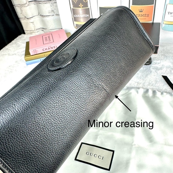 GUCCI Black Leather Toiletry Cosmetic Case Pouch for Man or Woman - Picture 16 of 16